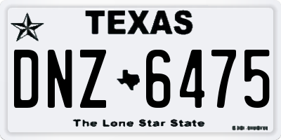 TX license plate DNZ6475