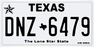 TX license plate DNZ6479