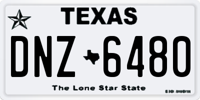 TX license plate DNZ6480