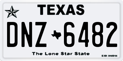TX license plate DNZ6482