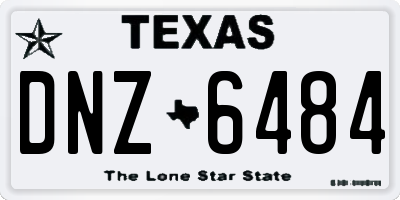 TX license plate DNZ6484