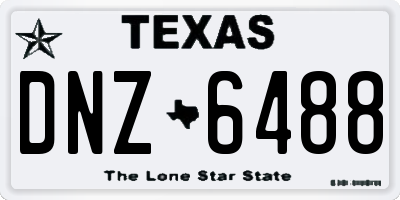 TX license plate DNZ6488