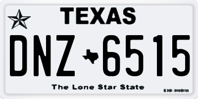 TX license plate DNZ6515