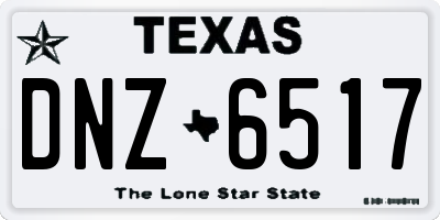 TX license plate DNZ6517