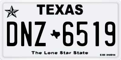 TX license plate DNZ6519