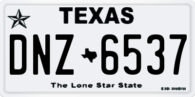 TX license plate DNZ6537