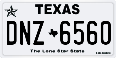 TX license plate DNZ6560