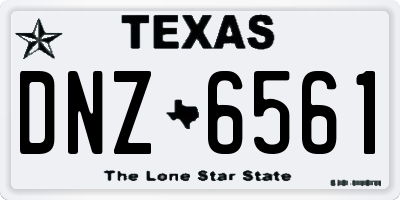 TX license plate DNZ6561