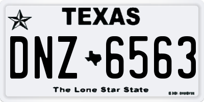 TX license plate DNZ6563