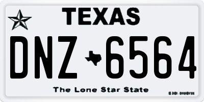 TX license plate DNZ6564