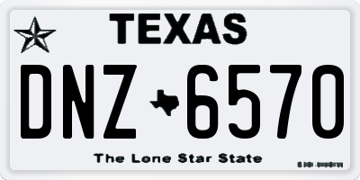 TX license plate DNZ6570