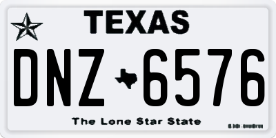 TX license plate DNZ6576