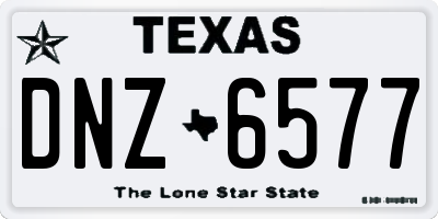 TX license plate DNZ6577