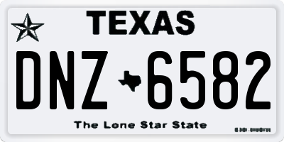 TX license plate DNZ6582