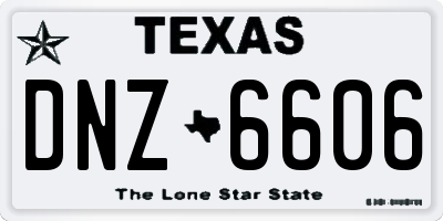 TX license plate DNZ6606