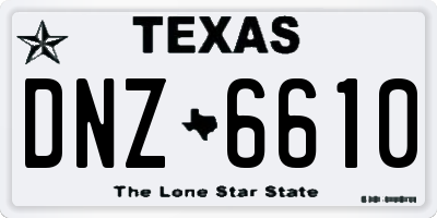 TX license plate DNZ6610