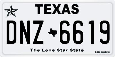 TX license plate DNZ6619