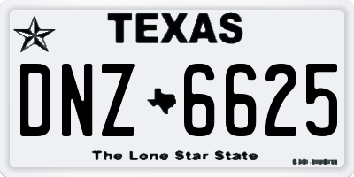 TX license plate DNZ6625