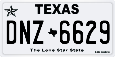 TX license plate DNZ6629