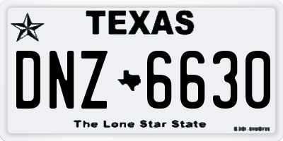TX license plate DNZ6630