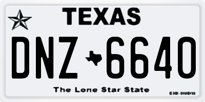TX license plate DNZ6640