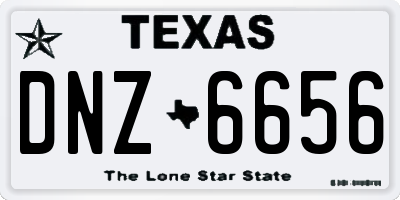 TX license plate DNZ6656