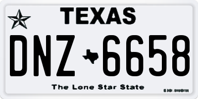 TX license plate DNZ6658