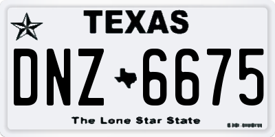 TX license plate DNZ6675