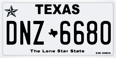 TX license plate DNZ6680