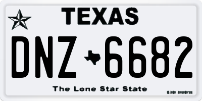 TX license plate DNZ6682