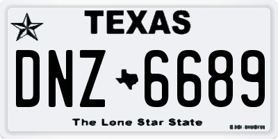 TX license plate DNZ6689