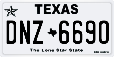 TX license plate DNZ6690
