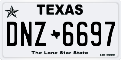 TX license plate DNZ6697