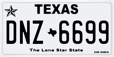 TX license plate DNZ6699