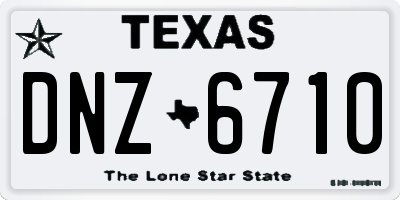 TX license plate DNZ6710