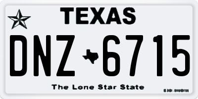 TX license plate DNZ6715