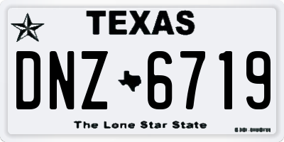TX license plate DNZ6719