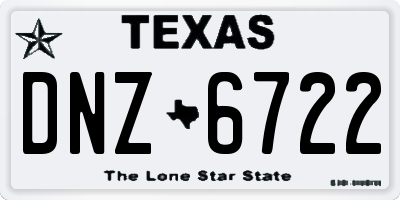 TX license plate DNZ6722
