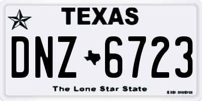 TX license plate DNZ6723