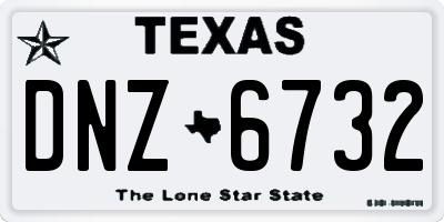 TX license plate DNZ6732