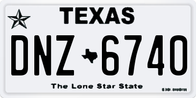 TX license plate DNZ6740