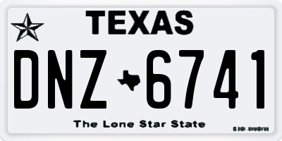 TX license plate DNZ6741