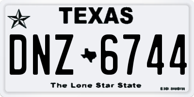 TX license plate DNZ6744