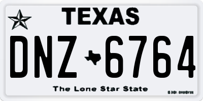 TX license plate DNZ6764