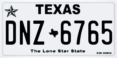 TX license plate DNZ6765
