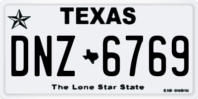 TX license plate DNZ6769