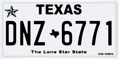 TX license plate DNZ6771