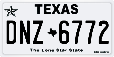 TX license plate DNZ6772