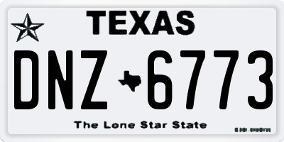 TX license plate DNZ6773