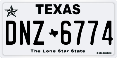 TX license plate DNZ6774